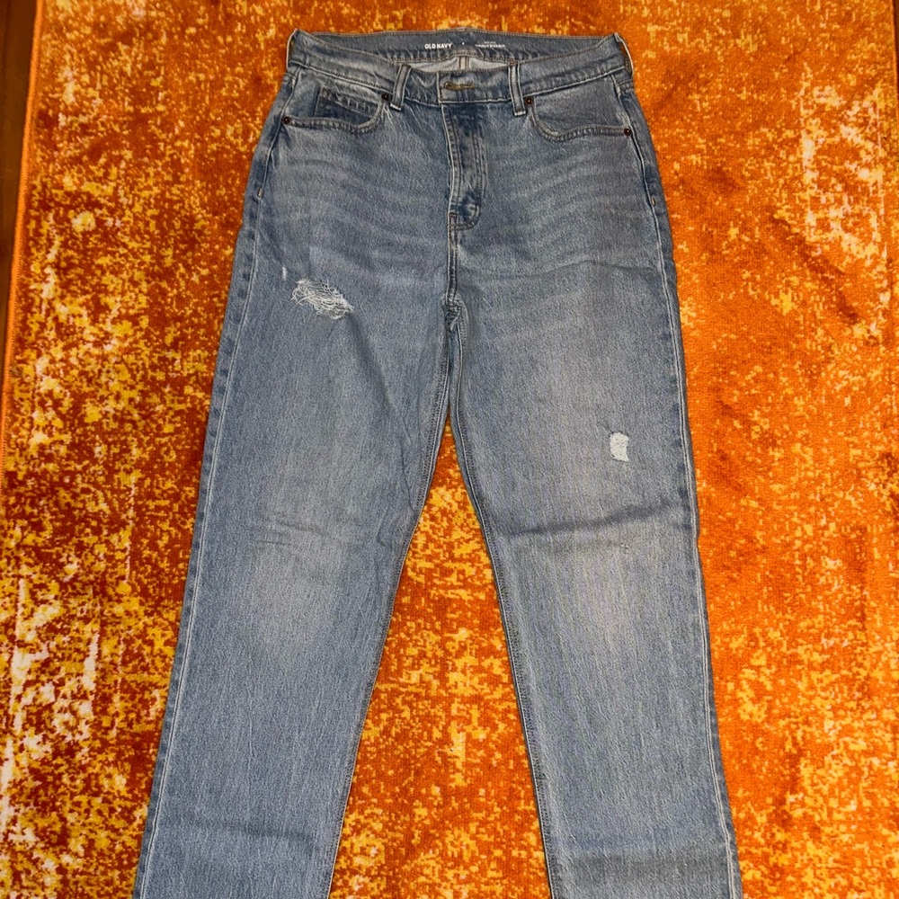 Old Navy High Rise Slouchy Straight Light Wash Jeans